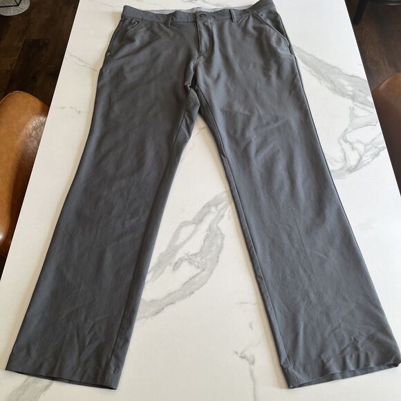 Adidas Golf Pants Mens Size 34 Gray Lightweight Performance Stretch Chino - Picture 1 of 15